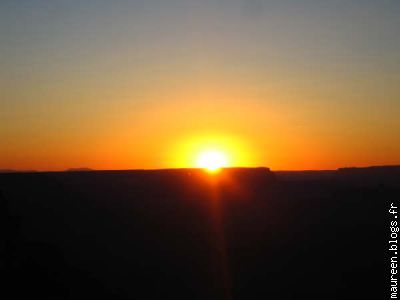 sunset in the grand canyon